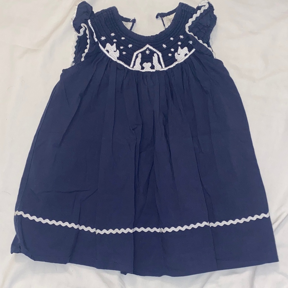 Navy Blue Kids Casual Dress